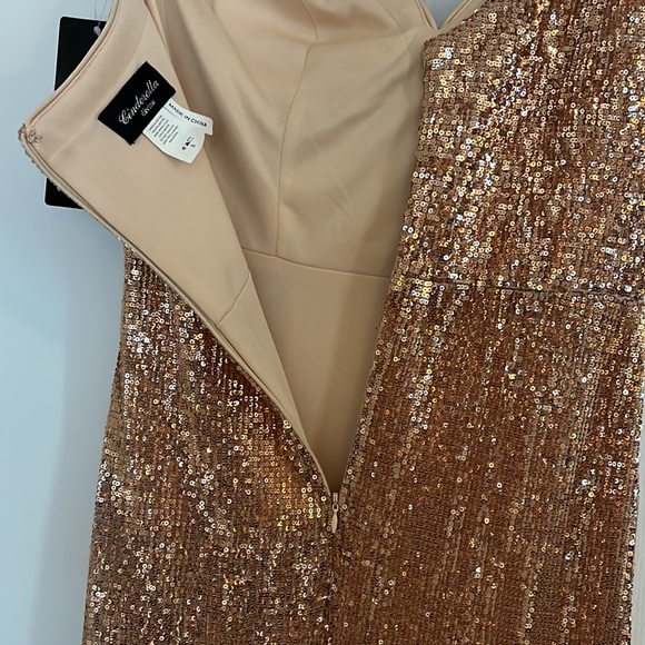 Cinderella Divine NWT CH182 Rose Gold Formal Gown size Small - Picture 12 of 14